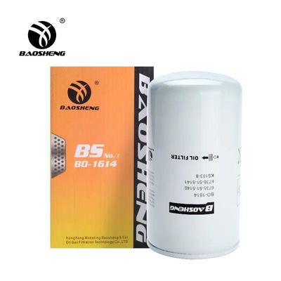 Filtro de aceite de excavadora resistente a la corrosión a altas temperaturas 6735-51-5140 67635-51-5141 170 mm Protección del motor de altura