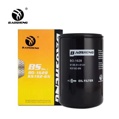 Filtro de aceite de excavadora anticorrosión resistente a altas temperaturas 6136-51-5121 KS192-6Short para protección de motor KOMATSU de 170 mm